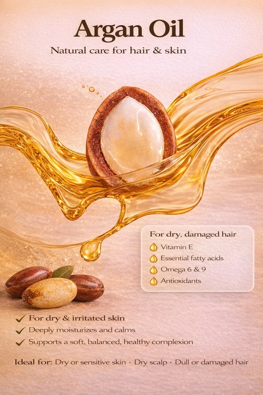 ARGAN OIL — 100% Pure Cold-Pressed Moroccan Argan